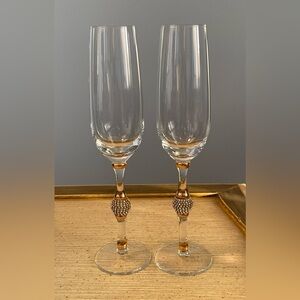 Gold Bling Champagne Flutes (2)